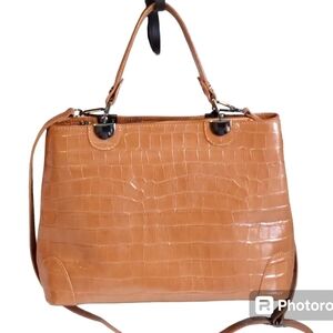 HP. Made in Italy Divina Firenze Embossed Alligator Leather 2-Way Bag